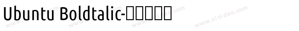 Ubuntu Boldtalic字体转换
